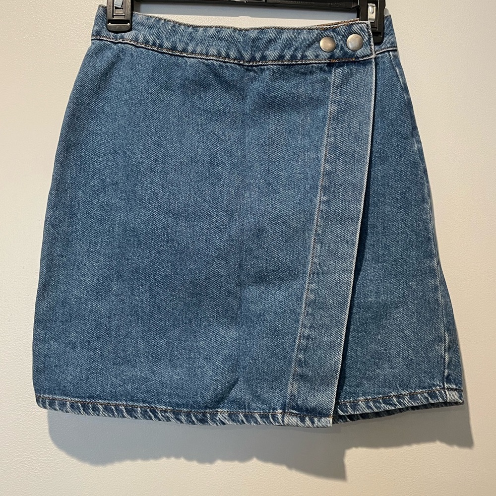 ASOS Denim wrap mini skirt - US size 4/small